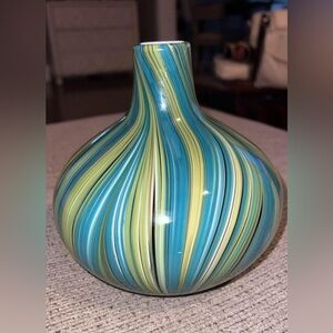 ‼️SOLD‼️Green & Blue Blown Glass Vase